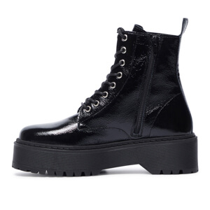 Carl Scarpa Dolmo Black Patent Leather Ankle Boots